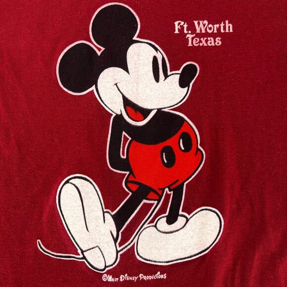 80s Mickey Mouse Fort Worth tshirt 1980s vintage - Picture 2 of 5